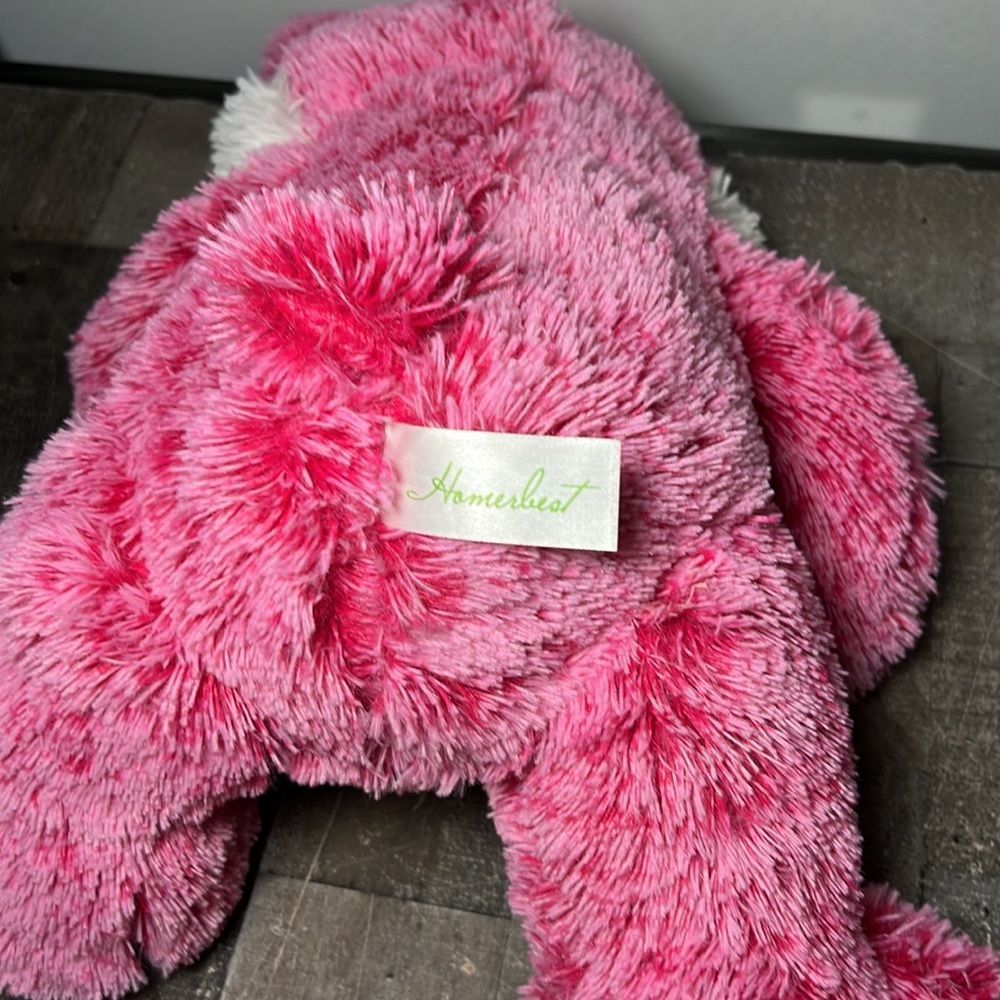 Homerbest Large Pink and White Shaggy Bunny  Very Clean - Picture 5 of 6